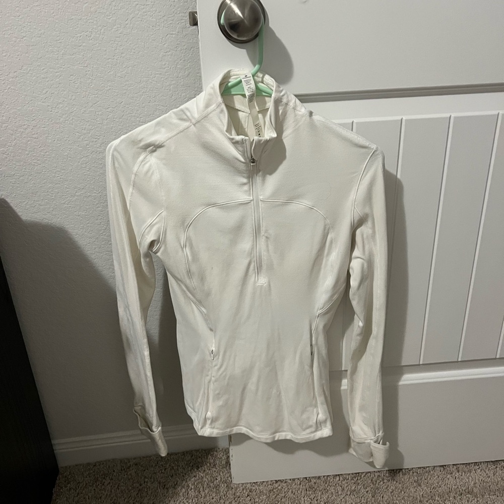 Lululemon Athletica Cream Quarter-Zip Define Jacket